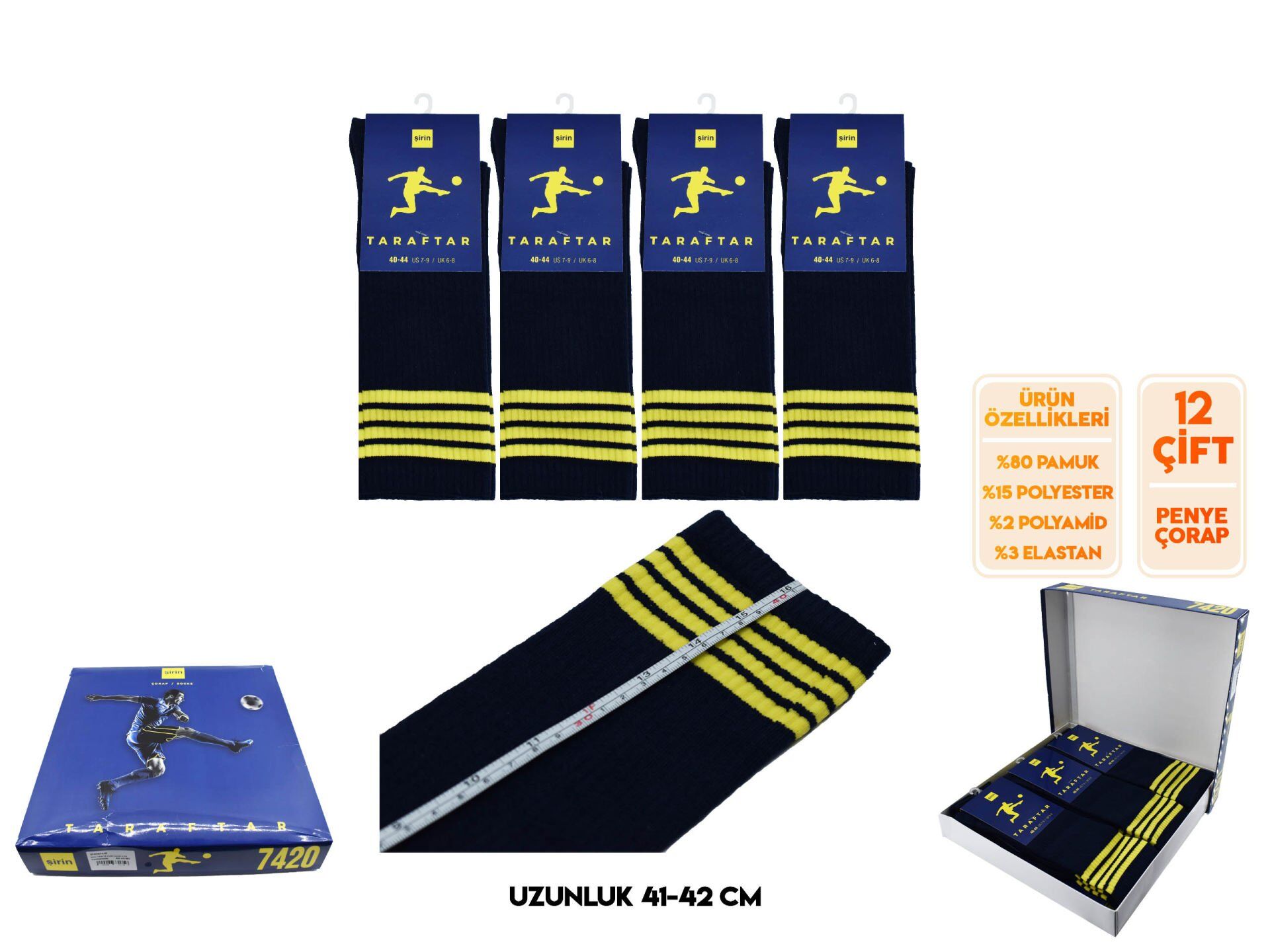 Şirin 7420 FB Futbol Çorabı 12'li