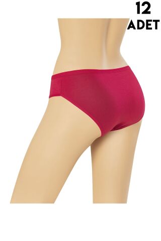 Dondeza 263 (L Beden) Düz Viskon Bayan Bikini 12'li