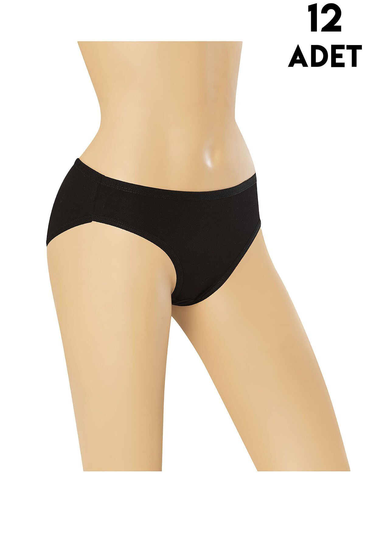 Dondeza 363 (XL Beden) Düz Viskon Bayan Bikini 12'li