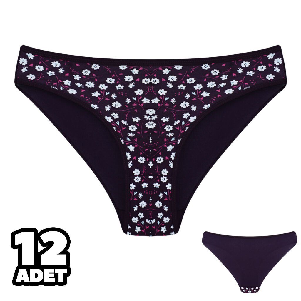 Dondeza 101-131 Desenli Bayan Bikini 12'li