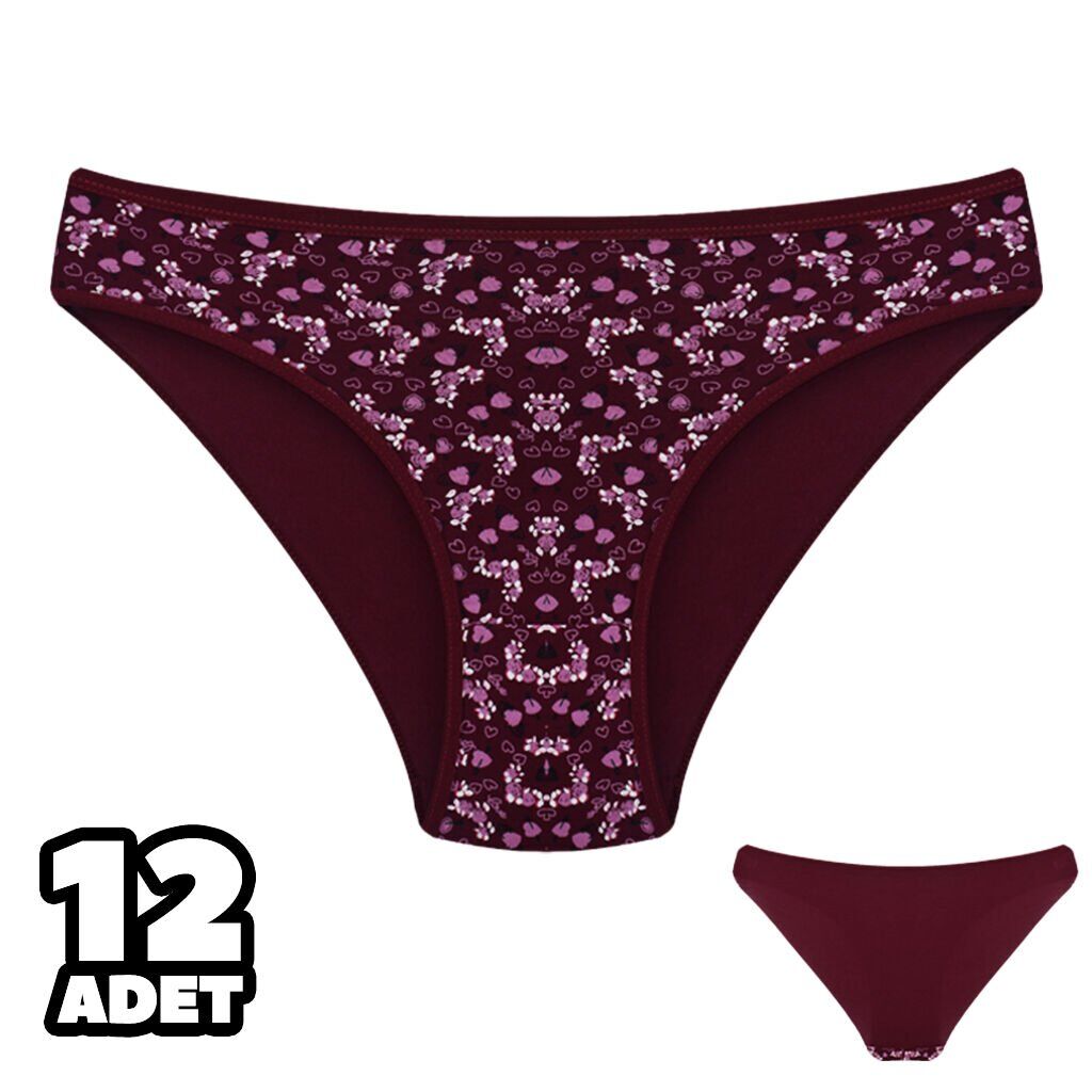 Dondeza 101-134 Desenli Bayan Bikini 12'li