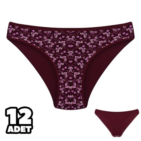 Dondeza 101-134 Desenli Bayan Bikini 12'li