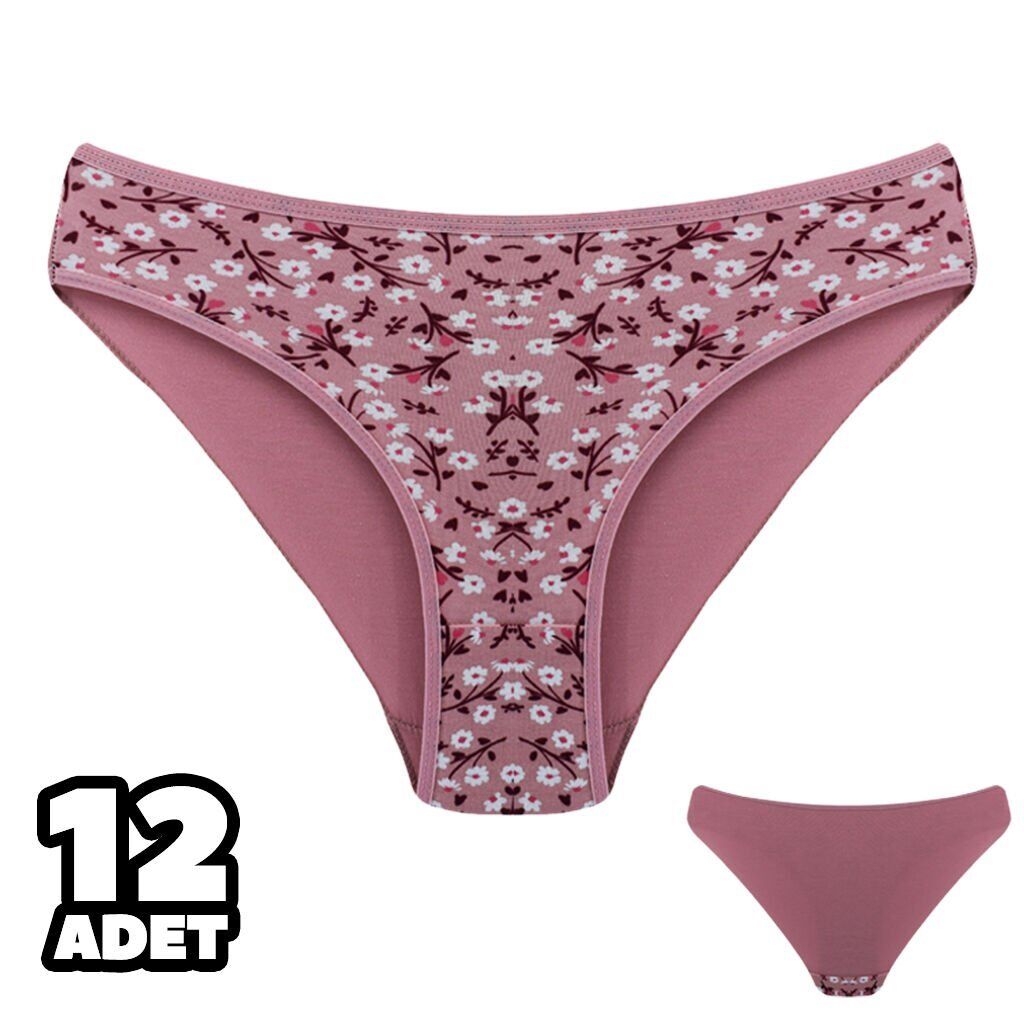 Dondeza 101-136 Desenli Bayan Bikini 12'li