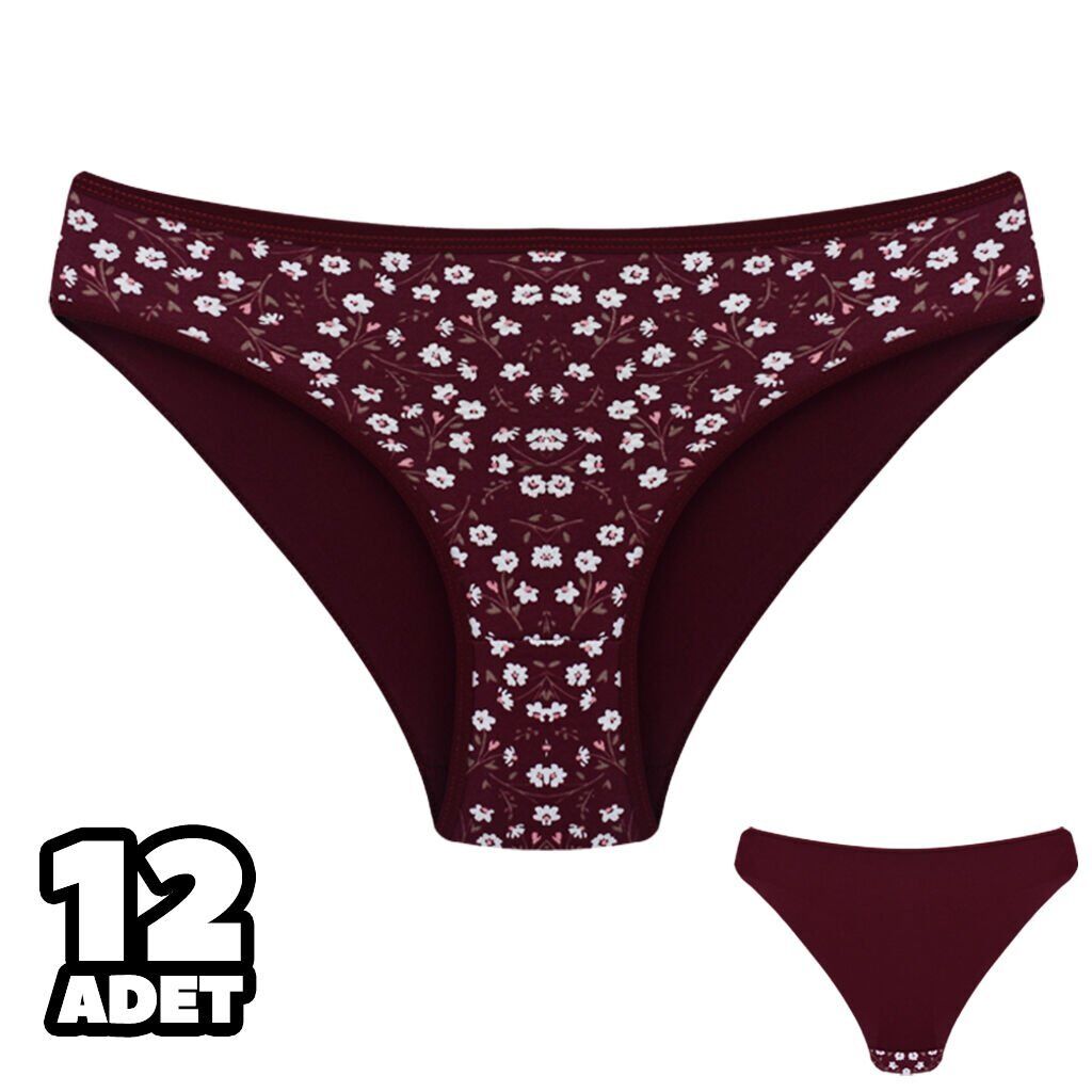 Dondeza 101-133 Desenli Bayan Bikini 12'li