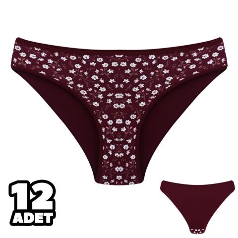 Dondeza 101-133 Desenli Bayan Bikini 12'li