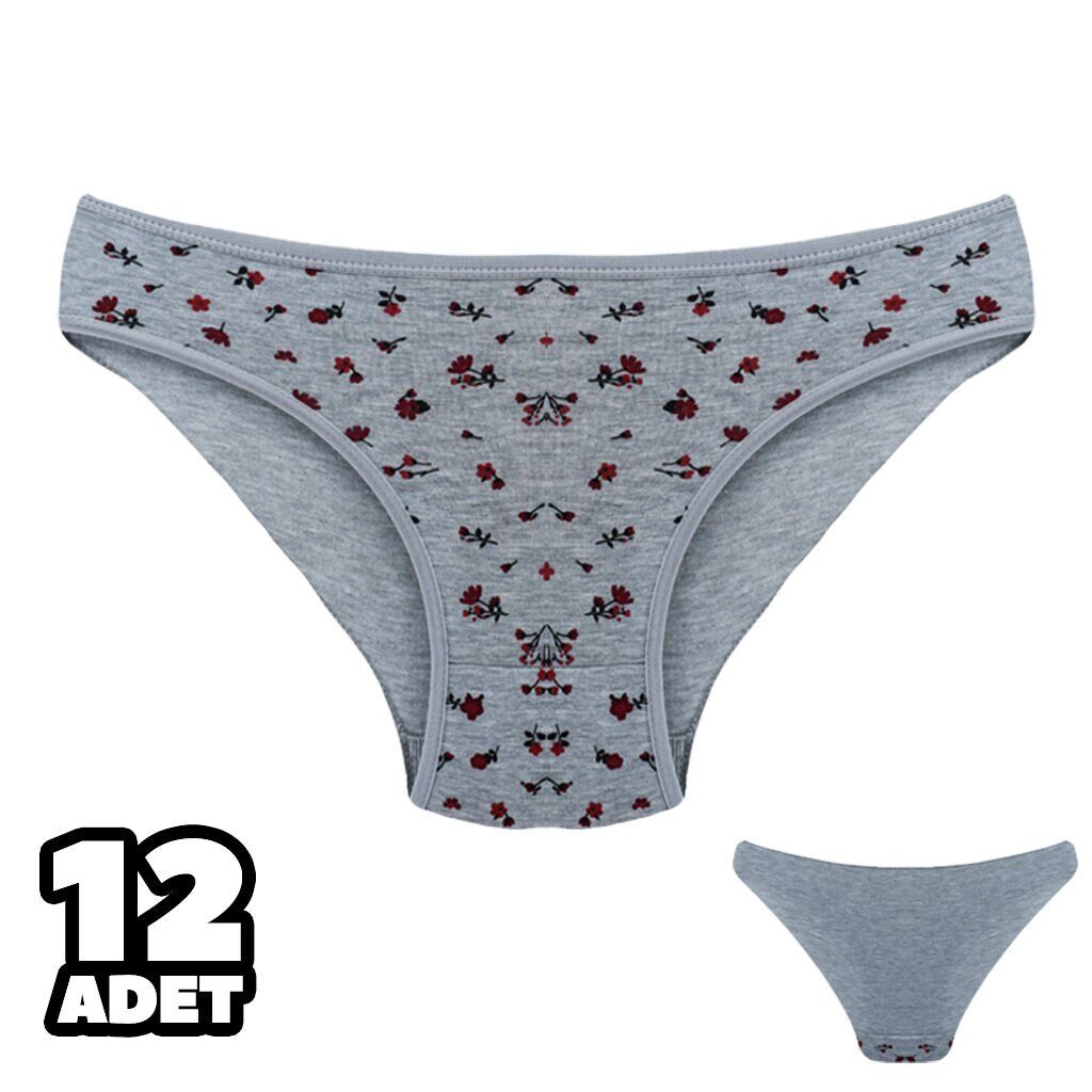 Dondeza 101-138 Desenli Bayan Bikini 12'li