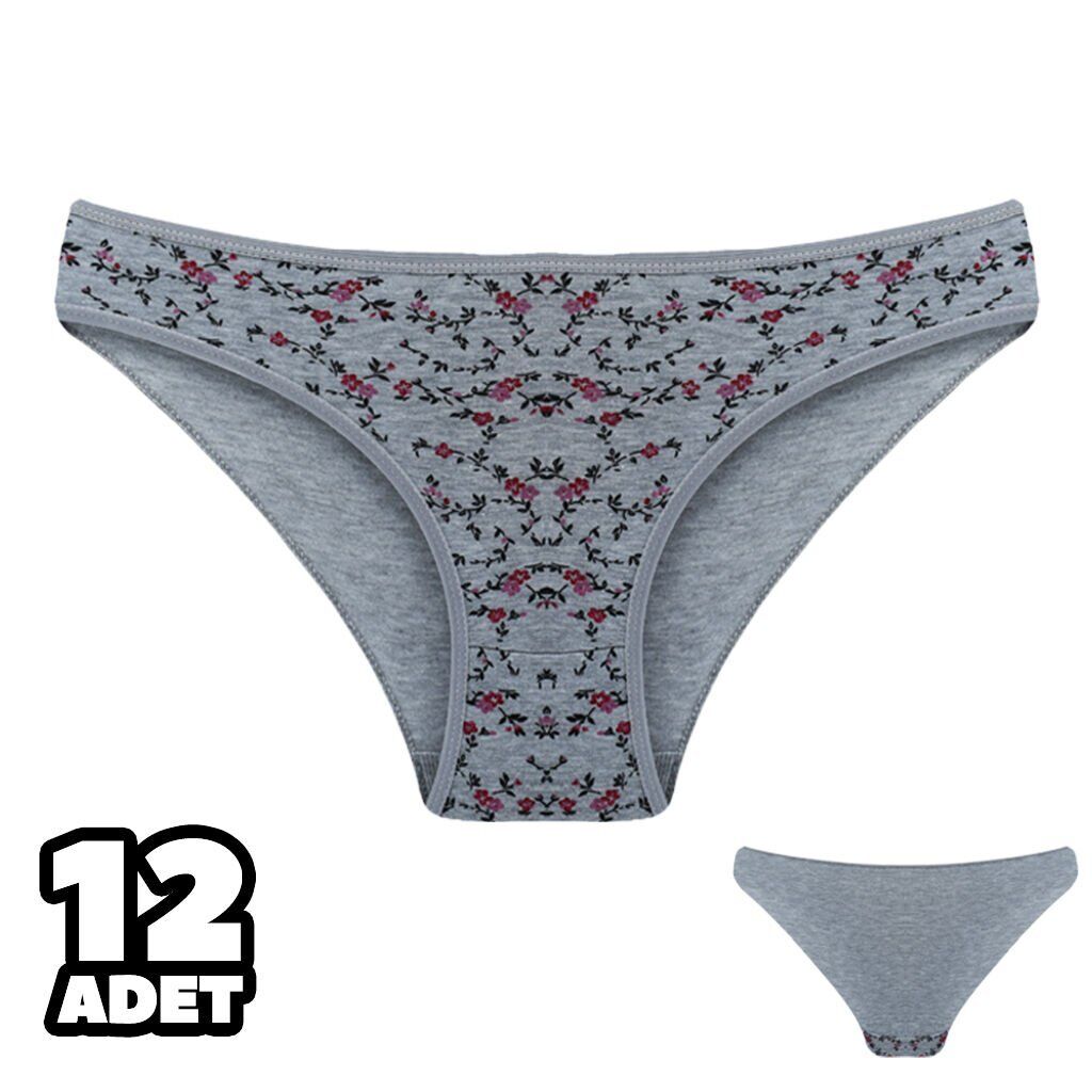Dondeza 101-139 Desenli Bayan Bikini 12'li