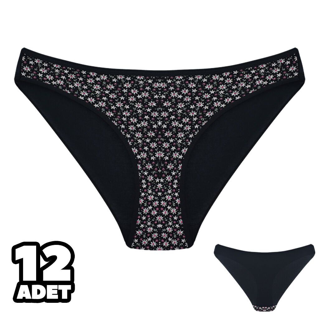 Dondeza 101-146 Desenli Bayan Bikini 12'li
