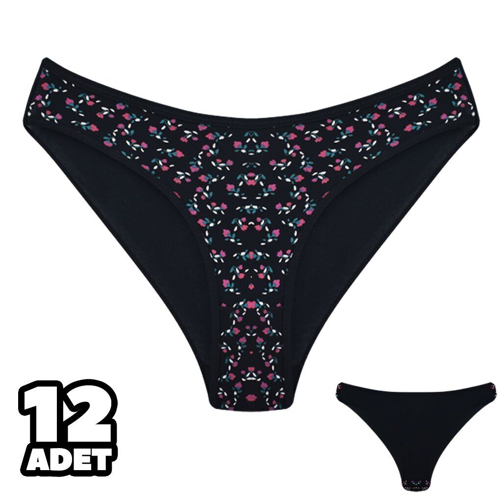 Dondeza 101-145 Desenli Bayan Bikini 12'li